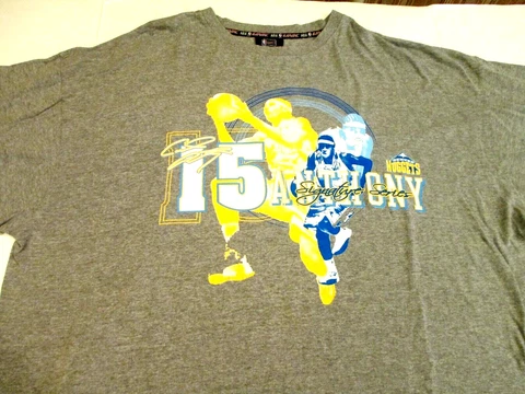 Denver Nuggets Carmelo Anthony T Shirt UNK Brand Player Graphic Men's 2XL Gray Cover