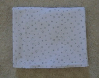 Manta Recepción Bebé Gris Blanco Estampado Estrellas Franela Fina Seguridad Lovey Foto 1 de 4