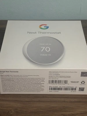 BRAND NEW!! Google Nest Thermostat Sealed box 4th gen G4CVZ White - mfg Jan 2025 - Image 1 of 4