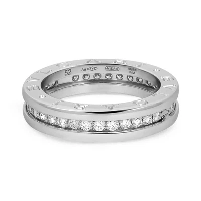Anillo Bvlgari B.Zero1 Diamante Una Banda Oro Blanco 18K Talla 52 EE. UU. 6 Foto 1 de 4
