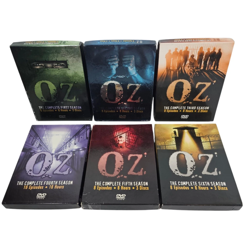 OZ The Complete Tv Series Seasons 1-6 DVD 1 2 3 4 5 6 MA15+ Region 1 HBO - Image 1 of 4