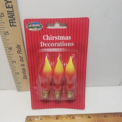 Red Yellow Replacement Flame Candle Bulbs Santa Christmas Magic NOS 120V 5 Watt - Image 1 of 4