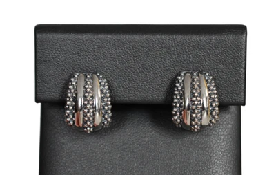LAGOS Signature Caviar Silver Station 925 Sterling Silver HUGGIE Earrings - Image 1 of 4
