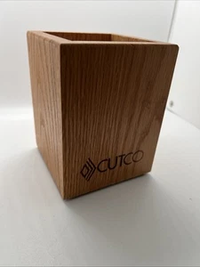CUTCO Kitchen Tool Utensil Pencil Oak Wood Box Block Caddy Container Holder - Picture 1 of 7