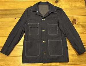 NWT Vintage Wrangler Work Chore Denim Lightweight Deadstock Button Up Jacket 40 - Picture 1 of 22