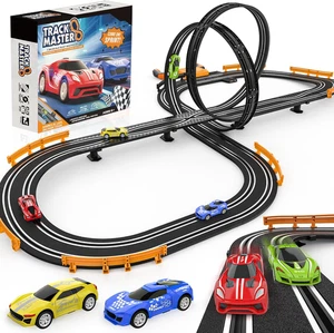 Slot-Car-Race-Track-Set per Ragazzi Bambini, Batteria o Pista Auto da Corsa Elettrica con - Foto 1 di 12