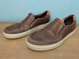 Ecco Kyle Tan Brown Leather Trainers Loafers Size UK 7 EU 41 Casual Driving Shoe - Picture 1 of 16