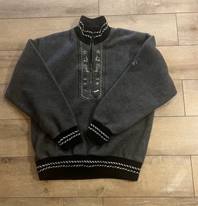 Suéter Pullover Todo Terreno Gear 1/4 Cremallera Gris Informal Cosido Unisex Mediano - Imagen 1 de 10