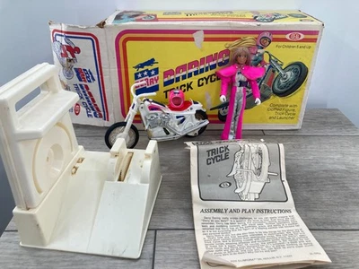 Juguete ideal vintage Derry Daring Trick Cycle Super Stunt Girl Evel Knievel 1974 Foto 1 de 4