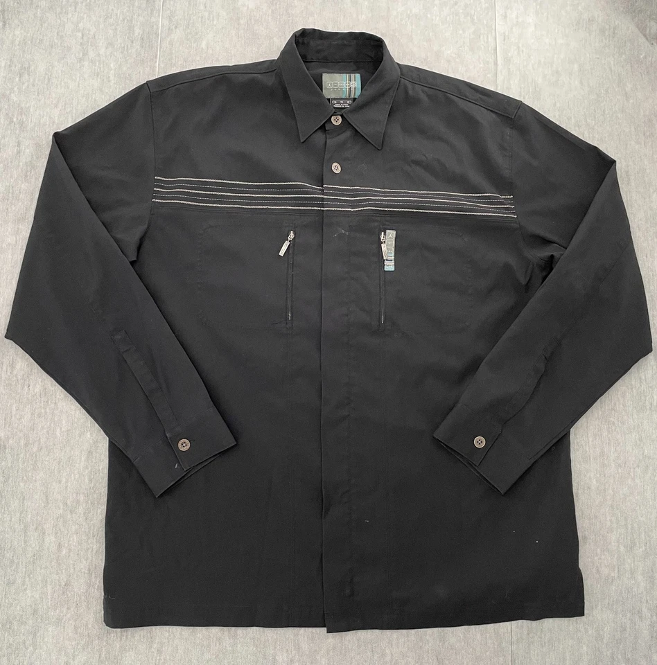 VINTAGE Nike Air Jordan Shirt Adult XL Black Overshirt Full Zip TW03 Mens Y2K - Image 1 of 4