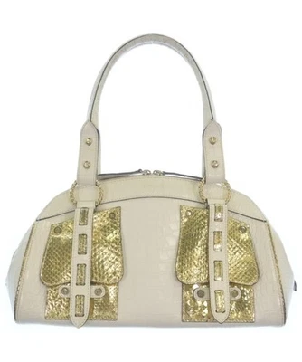 Bolsas roberto cavalli ouro branco 2200620648059 - Imagem 1 de 4