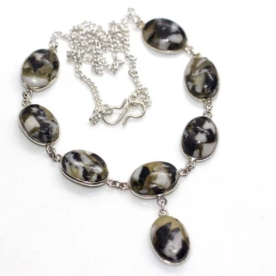 Súper Oferta Cobre Blanco Búfalo Turquesa Collar Piedras Preciosas Talla 17" MJ Foto 1 de 3