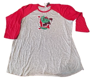 Lowell Spinners adult 3XL MiLB sandlot 3/4 sleeve t-shirt red and grey (010) - Picture 1 of 5