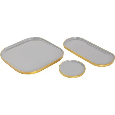 Atlas Lighting & Home AC11371-01S Harward Tray Gray Enamel with Brushed Brass - Image 1 of 4