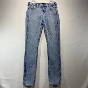 True Religion Halle Jeans Damen 26 Blau Mid Rise Super Skinny Stretch Denim - Bild 1 von 15