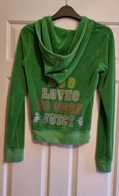 Sudadera con capucha verde Juicy Couture talla S My Dog Loves to Shop Juicy Foto 1 de 4