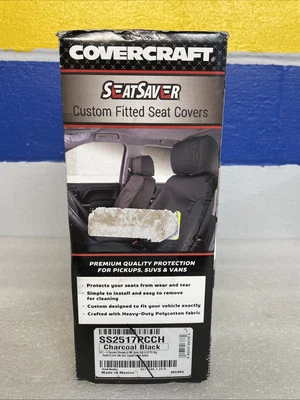 Juego de funda de asiento Covercraft SS2517PCCH SeatSaver personalizada de polialgodón carbón nuevo Foto 1 de 4
