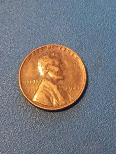  Moneda de un centavo de trigo Lincoln 1941 sin marca de ceca - MUY RARA - Imagen 1 de 4