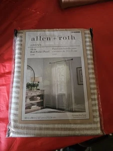 allen + roth Gwenn Linen Rod Pocket Panel (1 Panel) 50 x 84" NEW 4140880 - Picture 1 of 4