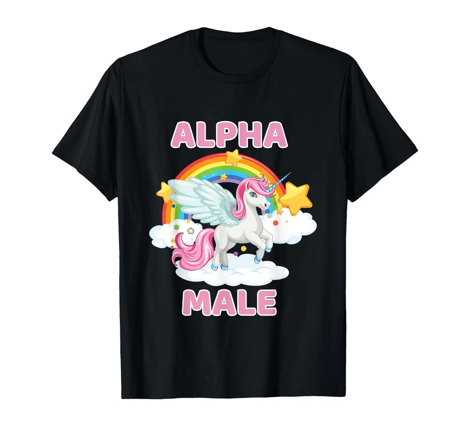 Camiseta Alpha Hombre Unicornio/Alfa/ Genial Divertida/Gen Alpha/Alpha Foto 1 de 1