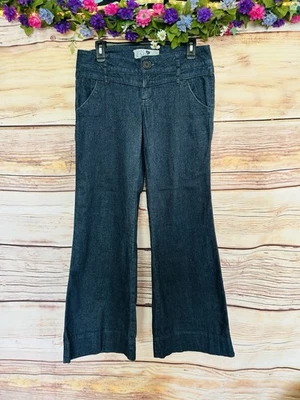 Jolt винтажный Y2K подростков синий темно стирка блестящий люрекс заниженной Flare джинсы размер 9 - Изображение 1 из 4