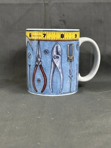 LANG & WISE "MEASURE TWICE" COLLECTIBLE CERAMIC MUG (1999) TOOLS THEME - Picture 1 of 4