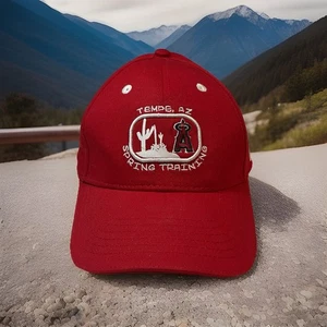 ANAHEIM ANGELS TEMPE AZ SPRING TRAINING RED CAP/HAT NEW ERA STRAPBACK VERY NICE. - Picture 1 of 14