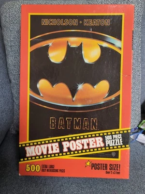 Póster de la película Batman 1989 rompecabezas O 500 piezas 2 x 3 ft Milton Bradley completo usado en excelente estado Foto 1 de 4