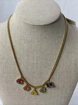 COLLAR CON DIJE PAVÉ Coach letras multicolores NUEVO NUEVO CON ETIQUETAS ¡AGOTADO! Foto 1 de 4