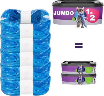 Pacote com 5 sacos de recarga de areia para gatos Jumbo Jumbo 28 pés compatíveis com areia Cat Genie  - Imagem 1 de 4