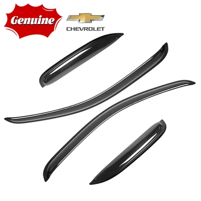 Genuine Smoke Window Visor Chevy Silverado Extended Cab 2007-2013 Rain Guards - Image 1 of 4