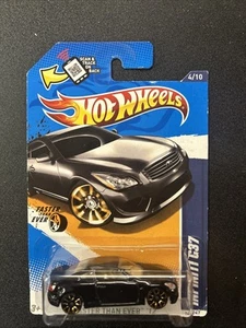 2012 Hot Wheels Black Infinity G37 #94/247 FTE W/PROTECTOR FASTER THAN EVER VHTF - Picture 1 of 8