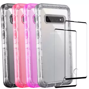 For Samsung Galaxy S10 Plus S10E S10+ Crystal Clear Phone Case / Tempered Glass - Picture 1 of 21