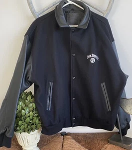 Jack Daniels Leather and Wool Old No 7 Men’s Jacket Fully Lined Sz XL - Picture 1 of 9