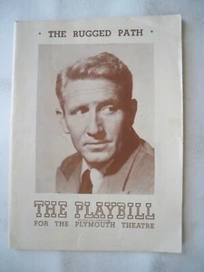 THE RUGGED PATH Playbill SPENCER TRACY/ MARTHA SLEEPER Flop NYC 1945 - Picture 1 of 2