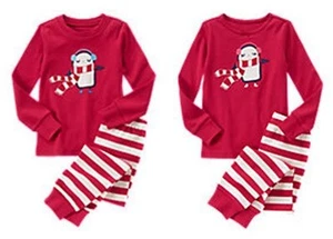 NWT Gymboree COZY PENGUIN 2015 Christmas/Holiday Red 2p Pajamas/Gymmies Boy/Girl - Picture 1 of 1