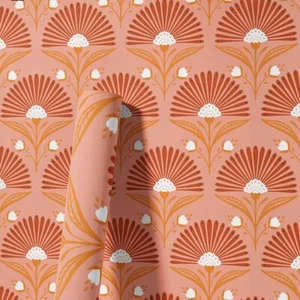 Peach Powder Sector  Peel&Stick Removable Vinyl Self-Adhesive Wallpaper 17"x118" - Picture 1 of 11