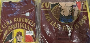 Men's Burgundy John Cena Farewell Tour 2025 Brussels T-Shirt 3XL - Picture 1 of 7