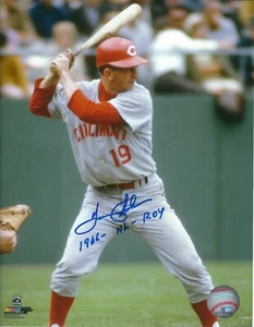 Autographed 8x10 TOMMY HELMS "1966 NL ROY " Cincinnati Reds photo w/ Show Ticket - Picture 1 of 1