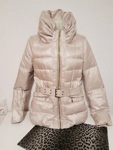 ZARA Steppjacke mit großem Kragen Creme Beige Metallic Look Gr. M - Bild 1 von 7