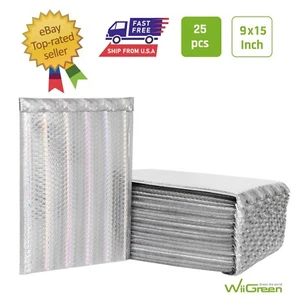 #2 25 PZ 9x15 in Buste Imbottite a Bolla Metallizzate Arcobaleno con Sigillo - Foto 1 di 9
