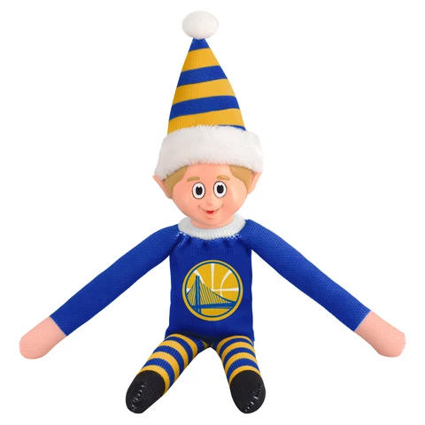Golden State Warriors Plush Christmas Elf - NBA Doll On The Shelf Stuffed Toy Cover