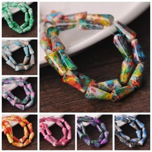 Cuentas sueltas de vidrio opaco facetado con forma de cono recubierto colorido de 15x8 mm 10 un. - Imagen 1 de 28