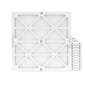 24x24x1 MERV 10 Pleated Air Filters. 12 PACK. Actual Size: 23-3/8 x 23-3/8 x 7/8 - Picture 1 of 6