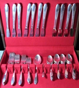 Vintage INTERNATIONAL SILVER Wm. Rogers & Son "Gardenia" Silver Plate Flatware. - Picture 1 of 50
