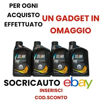 4 Litri Olio Motore Selenia  Multipower  Gas 5W40  GPL  METANO Mopar - Immagine 1 di 4