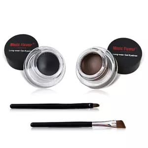 2 in 1 Black and Brown Gel Eyeliner Set Water Proof Smudge Proof, Last for All D - Picture 1 of 12
