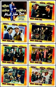 MEET JOHN DOE BARBARA STANWYCK GARY COOPER Set Of 8 Indiv 11x14 LC Prints 1941 - Bild 1 von 1