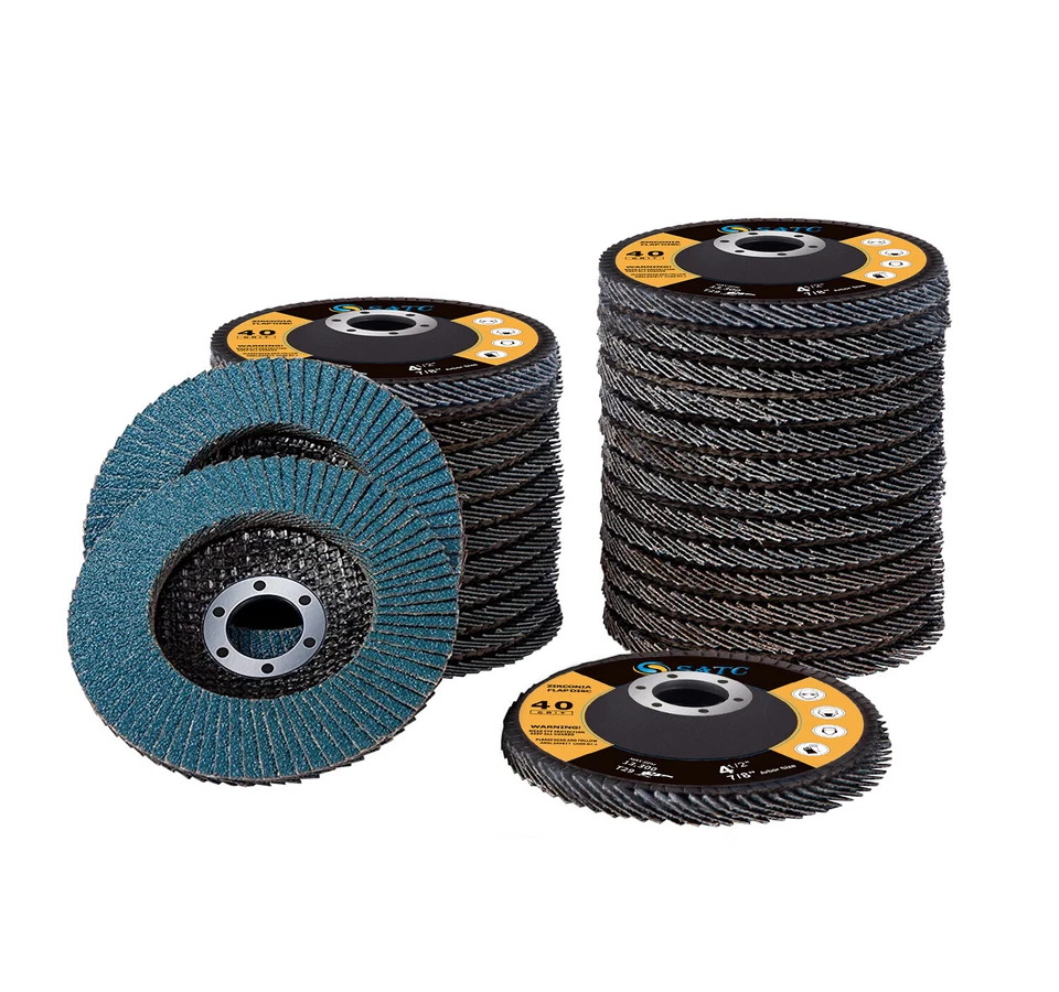 200PACK 4.5” x 7/8" Professional 40 Grit Zirconia Flap Disc Grinding Wheels T29 - Image 1 of 4