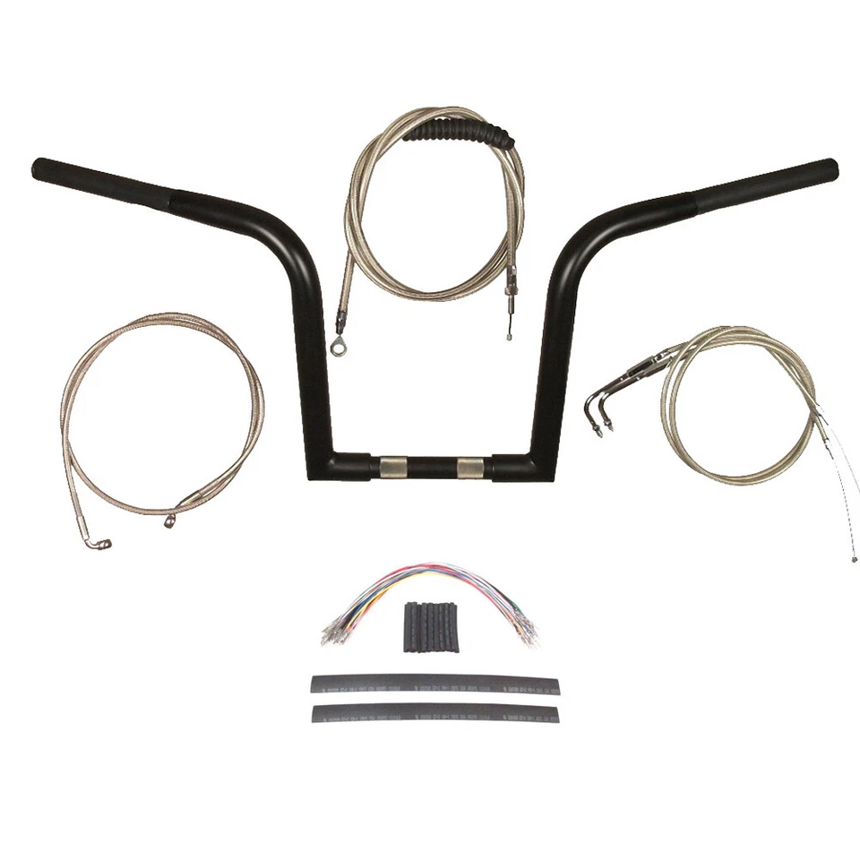 Kit de manillar Outlawz 1996-2003 1 1/4" Black Wild 1 WO612 12" Foto 1 de 2